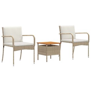 vidaXL Ensemble de jardin Beige polyrotin