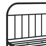 vidaXL Cadre de lit métal avec tête de lit noir 183x213 cm