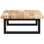 vidaXL Étagère de vasque murale acier et bois massif d'acacia