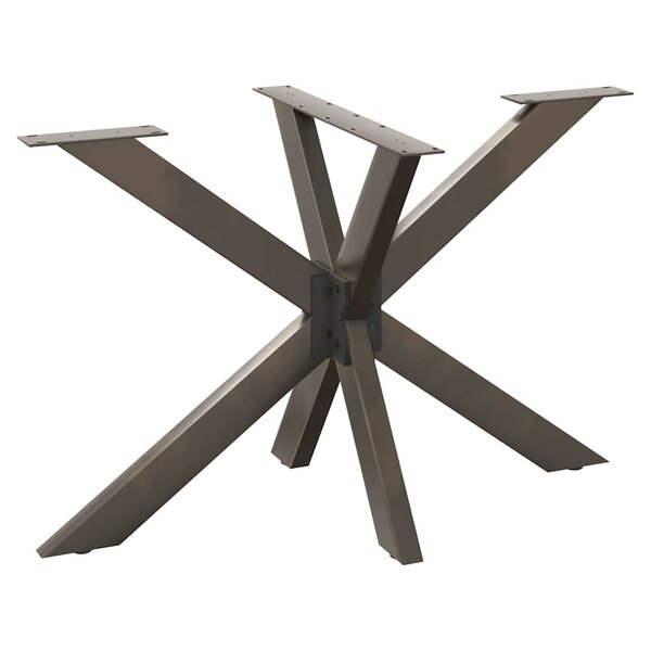 vidaXL Pied de table à manger en forme d'araignée  noir  120 x 68 x (72-73) cm  acier