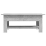 vidaXL Table basse gris béton 102x55x42 cm bois d'ingénierie