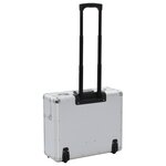 Vidaxl valise de pilote 54 x 44 x 21 cm argenté aluminium