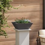 vidaXL Pot en Métal Noir Métal 40 x 40 x 15 cm Jardinières