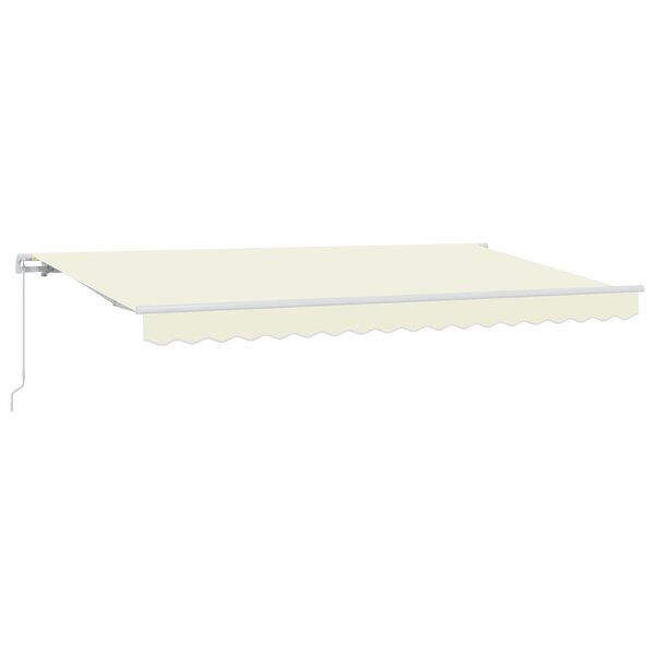 vidaXL Auvent Rétractable Crème et Blanc