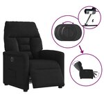 vidaXL Fauteuil inclinable électrique noir tissu microfibre