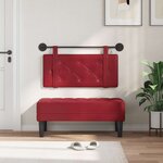 vidaXL Tête de lit suspendue Avec lumière LED Bordeaux Simili cuir