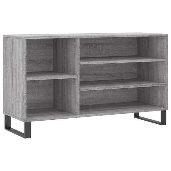 vidaXL Armoire à chaussures Sonoma gris 102x36x60 cm Bois d'ingénierie