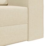 vidaXL Canapé-Lit Crème 245 x 78 x 77 cm tissu