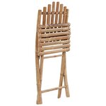 Vidaxl chaises pliables de jardin 2 pièces avec coussins bambou