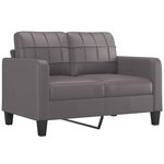 vidaXL Ensemble de canapés 4 Pièces avec coussins gris similicuir