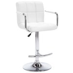 vidaXL Tabourets de bar lot de 2 blanc similicuir