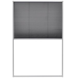 vidaXL Moustiquaire plissée pour fenêtre Aluminium 80 x 120 cm