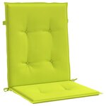 vidaXL Coussins de chaise de jardin à dossier bas lot de 6 vert vif