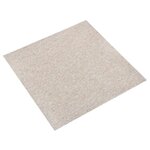 vidaXL Dalles de tapis de sol 20 Pièces 5 m² 50x50 cm Beige clair