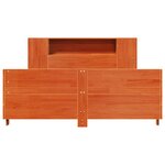 vidaXL Cadre de lit sans matelas cire marron 135x190cm bois pin massif