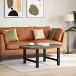 vidaXL Pieds de table basse Noir 2 pièces 70 x (42-43) cm Acier
