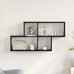 vidaXL Étagère Murale Chêne noir 76 x 15 x 53 cm Bois d'ingénierie