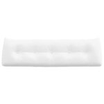 vidaXL Coussin de Dos Blanc 160 x 24 x 50 cm tissu