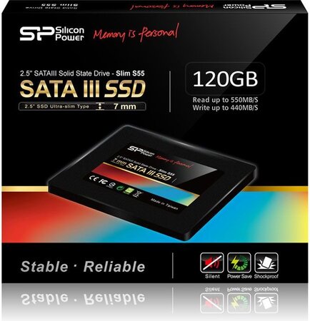 Disque Dur SSD Silicon Power S55 - 120 Go S-ATA3