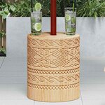 vidaXL Pied de parasol Marron Ø34 x 40 cm Bois Massif