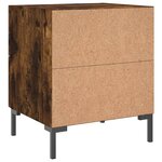 vidaXL Table de chevet chêne fumé 40x35x47 5 cm bois d’ingénierie