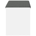 vidaXL Banc d'entrée Blanc 83 x 38 x 45 cm Bois Ingénierie et Tissu