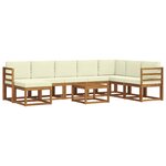 vidaXL Ensemble de canapés d'extérieur 9 pc Naturel et Crème