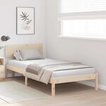 vidaXL Cadre de lit Naturel 90 x 200 cm Bois massif en pin