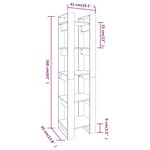 vidaXL Bibliothèque/Séparateur de pièce Gris 41x35x160 cm Pin massif