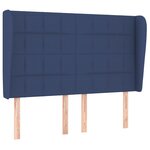 vidaXL Sommier à lattes de lit avec matelas Bleu 140x190 cm Tissu