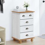 vidaXL Commode ASKIM Blanc 45.8 x 40 x 79 cm Bois de pin massif