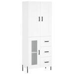 vidaXL Buffet haut Blanc 69 5x34x180 cm Bois d'ingénierie