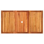 vidaXL Table de jardin gris 140x80x75 cm résine tressée et bois acacia