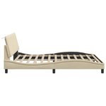 vidaXL Cadre de lit sans matelas crème 160x200 cm tissu