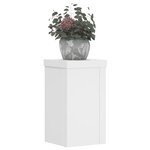 vidaXL Supports pour plantes 2 Pièces blanc 10x10x18 cm bois d'ingénierie