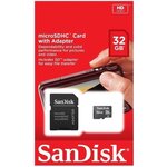 SANDISK 108097 Carte mémoire M.SDHC Standard- Imaging- 32GB + adapt SD- Cl.4