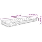 vidaXL Matelas en mousse à mémoire de forme blanc 70x200x17 cm