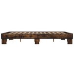 vidaXL Cadre de lit sans matelas chêne fumé 150x200 cm