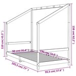 vidaXL Cadre de lit pour enfants blanc 90x190 cm bois de pin massif