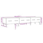 vidaXL Meuble TV gris béton 150x36x30 cm bois d'ingénierie