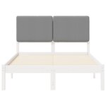 vidaXL Cadre de lit avec tête de lit rembourrée Gris clair