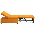 vidaXL Sofa-lit 3 en 1   design pliant en tissu jaune foncé