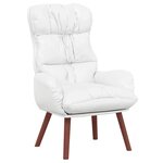 vidaXL fauteuil Blanc 69 x 74 x 93 cm Cuir artificiel