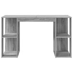 vidaXL Bureau Gris Sonoma 130 x 50.5 x 75 cm Bois d'ingénierie