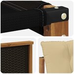 vidaXL Ensemble de canapés d'extérieur 6 pc Naturel et Beige