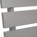 Lit double 140x200 cm gris en pin massif avec matelas mousse et sommier a lattes