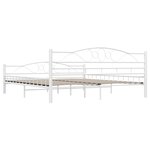 vidaXL Cadre de lit sans matelas blanc métal 180x200 cm