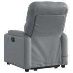 vidaXL Fauteuil inclinable de massage électrique gris similicuir