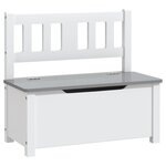 vidaXL Ensemble de table et chaises enfants 4 Pièces Blanc et gris MDF