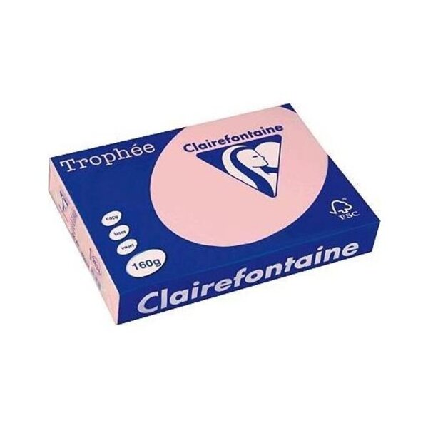Ramette 250 Feuilles Papier 160g A4 210x297 mm Certifié FSC ROSE CLAIREFONTAINE